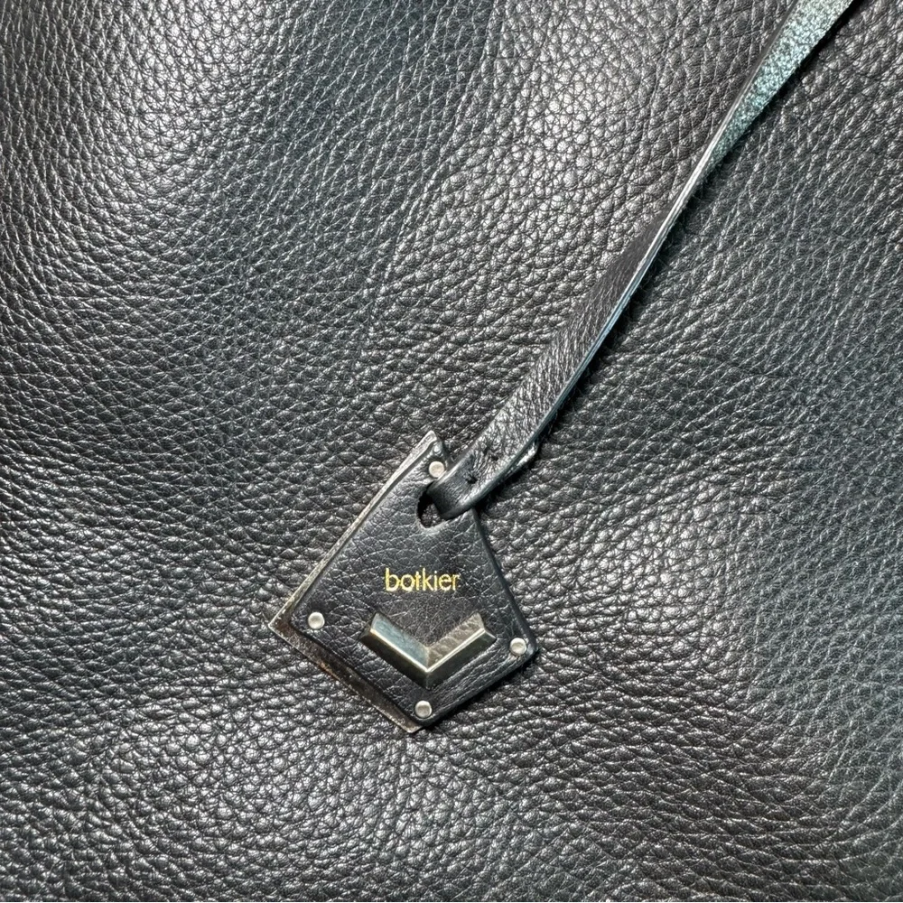 Botkier Soho Black Pebbled Leather Tote Shoulder Handbag - Picture 5 of 11
